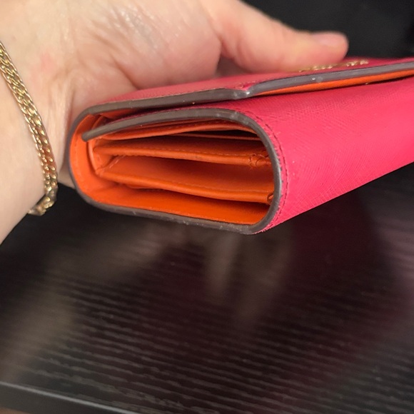 MCM Vibrant Pink Wallet with Gold Logo - Picture 7 of 16